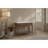 Florence Walnut Stained Oak 100cm Console Table with Marble Top