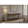 Florence Walnut Stained Oak 150cm Large Console Table with Marble Top Florence Walnut Stained Oak 150cm Large Console Table with Marble Top