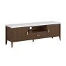Florence Walnut Stained Oak 150cm Large TV Unit with Marble Top Florence Walnut Stained Oak 150cm Large TV Unit with Marble Top