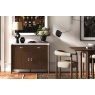Florence Walnut Stained Oak Small 100cm Sideboard with Marble Top Florence Walnut Stained Oak Small 100cm Sideboard with Marble Top