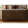Florence Walnut Stained Oak Large 160cm Sideboard with Marble Top Florence Walnut Stained Oak Large 160cm Sideboard with Marble Top