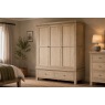 Normandy White Wash Triple Wardrobe