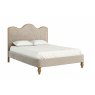 Verona Oak Oatmeal Upholstered Bed Frame