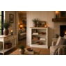 Provence Painted Off-White Oak Low Bookcase