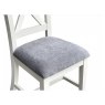 Burford Painted Oak Upholstered X-Back Dining Chairs (Pair) Burford Painted Oak Upholstered X-Back Dining Chairs (Pair)