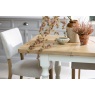 Burford Painted Oak 130-180cm Ext Dining Table Set + 4 Upholstered Chairs Burford Painted Oak 130-180cm Ext Dining Table Set + 4 Upholstered Chairs