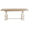 Burford Painted Oak 160-200cm Ext Pedestal Dining Table + 4 Upholstered Chairs Burford Painted Oak 160-200cm Ext Pedestal Dining Table + 4 Upholstered Chairs
