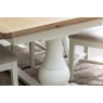 Burford Painted Oak 160-200cm Ext Pedestal Dining Table + 4 Upholstered Chairs Burford Painted Oak 160-200cm Ext Pedestal Dining Table + 4 Upholstered Chairs