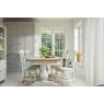 Burford Painted Oak 160-200cm Ext Pedestal Dining Table Set + 4 X-Back Chairs Burford Painted Oak 160-200cm Ext Pedestal Dining Table Set + 4 X-Back Chairs