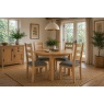 Burford Country Oak Round 120-160cm Extending Dining Table Set & 4 Chairs Burford Country Oak Round 120-160cm Extending Dining Table Set & 4 Chairs
