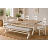 Windsor Country Oak Painted Cross-Leg 200-245cm Ext Dining Table Set