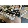 Ex-Display Liskeard - Chrome Glass Dining Table + 6 Chairs