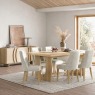 Cara Oak Small 150-190cm Extending Dining Table Set + 6 Luna Dining Chairs in Beige Cara Oak Small 150-190cm Extending Dining Table Set + 6 Luna Dining Chairs in Beige