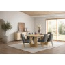 Cara Oak Small 150-190cm Extending Dining Table Set + 6 Luna Dining Chairs in Charcoal Cara Oak Small 150-190cm Extending Dining Table Set + 6 Luna Dining Chairs in Charcoal