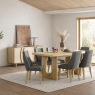 Cara Oak Large 200-245cm Extending Dining Table Set + 6 Luna Dining Chairs in Charcoal Cara Oak Large 200-245cm Extending Dining Table Set + 6 Luna Dining Chairs in Charcoal