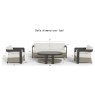 Selene 5 Seater Luxury Lounge Set in Onyx Aluminium, Woven Base & Sintered Stone Table Selene 5 Seater Luxury Lounge Set in Onyx Aluminium, Woven Base & Sintered Stone Table