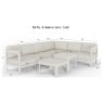 Sofia 6 Seater Luxury Corner Sofa Set in Taupe Aluminium & Slat Tables Sofia 6 Seater Luxury Corner Sofa Set in Taupe Aluminium & Slat Tables