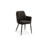 Donna Fabric Dining Chair in Miami Black (Pair)