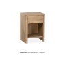Midnight Lamulux Wood-Effect 1 Drawer Bedside Table Midnight Lamulux Wood-Effect 1 Drawer Bedside Table