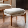 Gallery Direct Datsun Cream Sheepskin Fabric Footstool Gallery Direct Datsun Cream Sheepskin Fabric Footstool