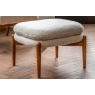 Gallery Direct Datsun Cream Sheepskin Fabric Footstool Gallery Direct Datsun Cream Sheepskin Fabric Footstool