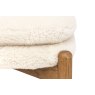 Gallery Direct Datsun Cream Sheepskin Fabric Footstool Gallery Direct Datsun Cream Sheepskin Fabric Footstool