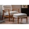 Gallery Direct Datsun Cream Sheepskin Fabric Footstool Gallery Direct Datsun Cream Sheepskin Fabric Footstool