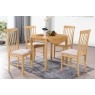 Alaska Oak Finish Round Drop Leaf Table