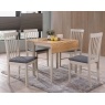 Alaska Painted Compact Square Drop Leaf Dining Table Set & 2 Chairs Alaska Painted Compact Square Drop Leaf Dining Table Set & 2 Chairs