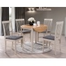 Alaska Painted Compact Round Drop Leaf Dining Table Set & 2 Chairs Alaska Painted Compact Round Drop Leaf Dining Table Set & 2 Chairs