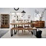 Nixon Reclaimed Wood 140-180cm Extending Dining Table Set & 4 Upholstered Wooden Chairs Nixon Reclaimed Wood 140-180cm Extending Dining Table Set & 4 Upholstered Wooden Chairs