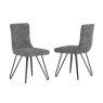 Forge Industrial 190 Dining Table Set & 6 Grey Dining Chairs Forge Industrial 190 Dining Table Set & 6 Grey Dining Chairs