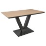 Loki Earth Industrial Corner Bench and Low Bench Dining Table Set