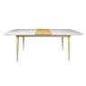 Princeton High Gloss White Large Extending Dining Table & 6 Dining Chairs