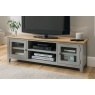 Chester Oak Painted Grey - Large TV Unit 150cm Wide| Moles Breath Grey Chester Oak Painted Grey - Large TV Unit 150cm Wide| Moles Breath Grey
