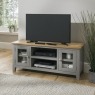 Chester Oak Painted Grey - Large TV Unit 120cm Wide| Moles Breath Grey Chester Oak Painted Grey - Large TV Unit 120cm Wide| Moles Breath Grey