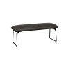 Cooper Leather Low Bench in Grey