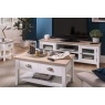 Chester Oak Painted White - 1 Drawer Console Table 50cm Wide| F&B All White Chester Oak Painted White - 1 Drawer Console Table 50cm Wide| F&B All White