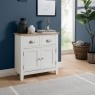 Chester Oak Painted White - Mini 2 Door Sideboard 75cm Wide| F&B All White Chester Oak Painted White - Mini 2 Door Sideboard 75cm Wide| F&B All White