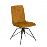 Lola Swivel Velvet Gold Yellow Dining Chair (Pair) Lola Swivel Velvet Gold Yellow Dining Chair (Pair)