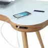 San Francisco Smart Desk - Oak/White Glass Top San Francisco Smart Desk - Oak/White Glass Top