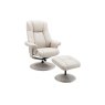 Denver Leather Swivel Chair and Stool Denver Leather Swivel Chair and Stool