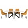 Cleveland Sintered Stone X-Frame 1.8m Dining Table with Kass Gold Top Cleveland Sintered Stone X-Frame 1.8m Dining Table with Kass Gold Top