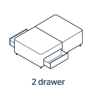 2 Drawers/Foot End